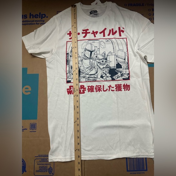 Star Wars Gray Crewneck & brand new White T-shirt bundle. Size S & M Men - Picture 6 of 7